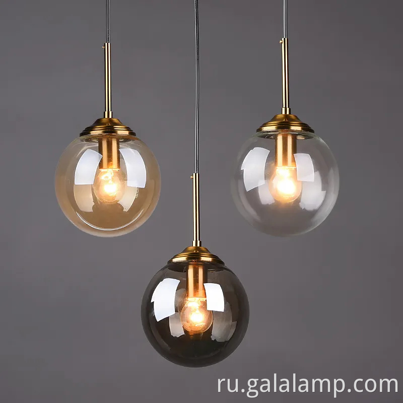 Домашнее освещение в помещении E27 Классическое стеклянное пузырьковое мяч светодиодный подвесной подвеска